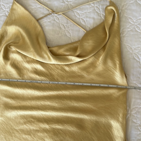 Bubbles and Lace metallic gold tank top - Picture 5 of 7